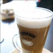 Picture Of Glass Of Latte Coffee